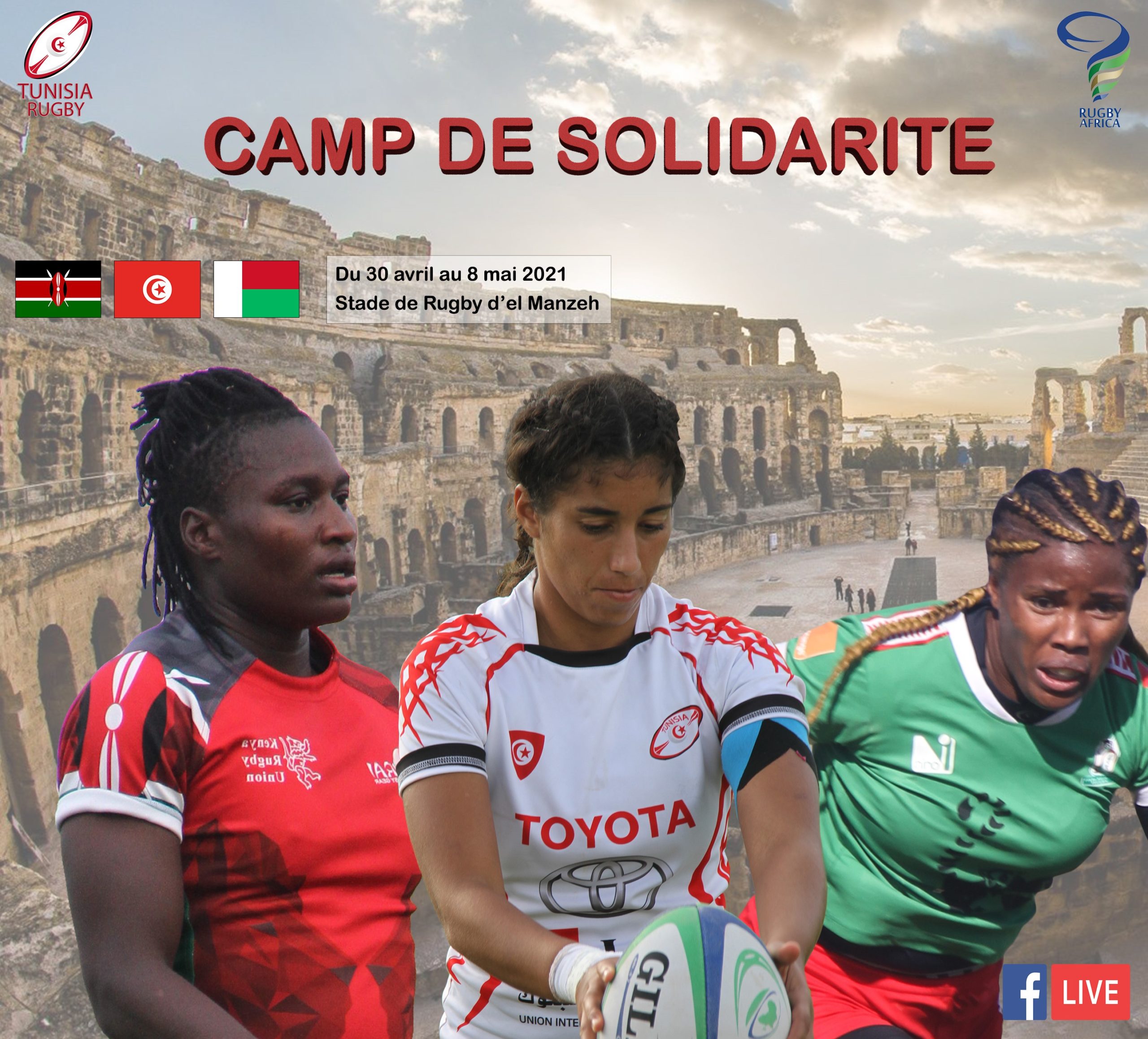 Tunisia Rugby - Womens Sevens Solidarity Camp - First tournament day report