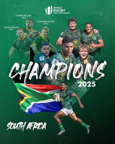 History made 🏆
South Africa are champions of #WorldRugbyU20s once again 🇿🇦